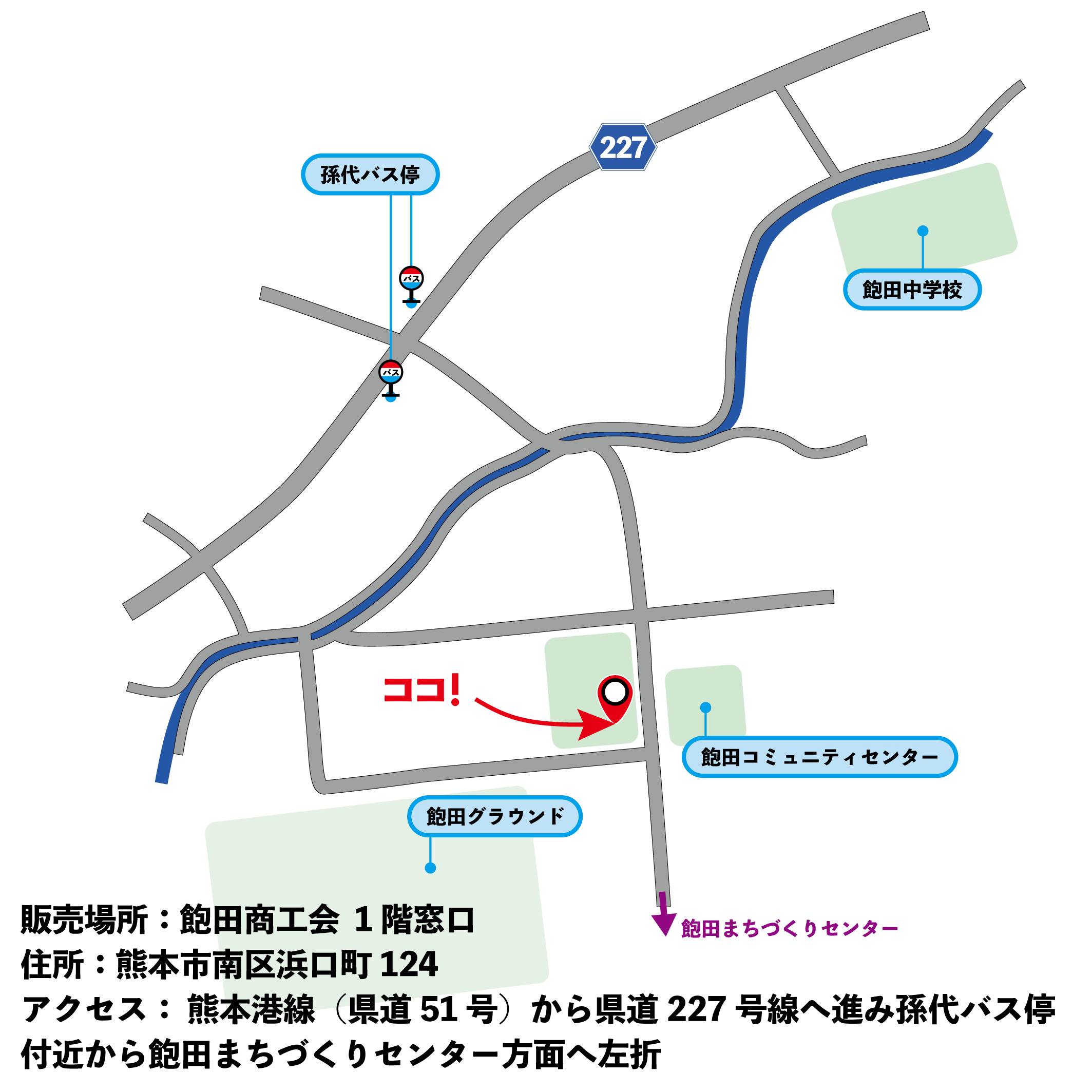 飽田のアクセスマップ