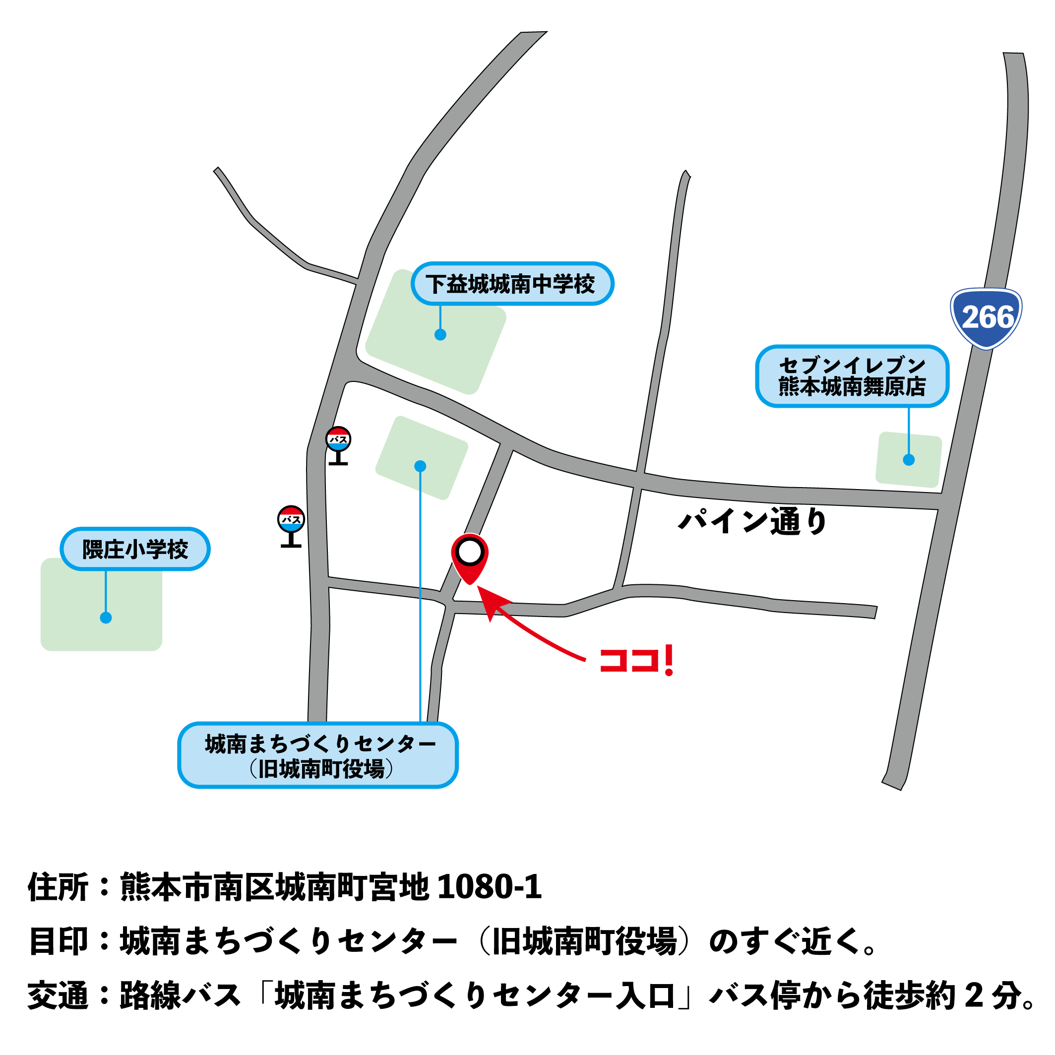 城南のアクセスマップ